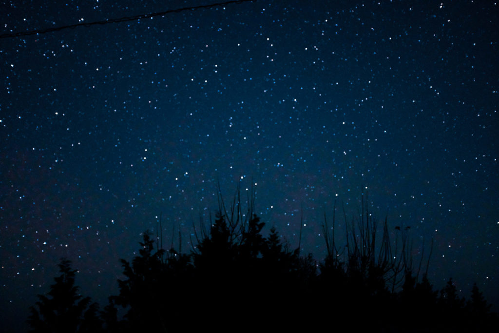 FUJIFILM X100Fで撮影した鶴姫公園の星空